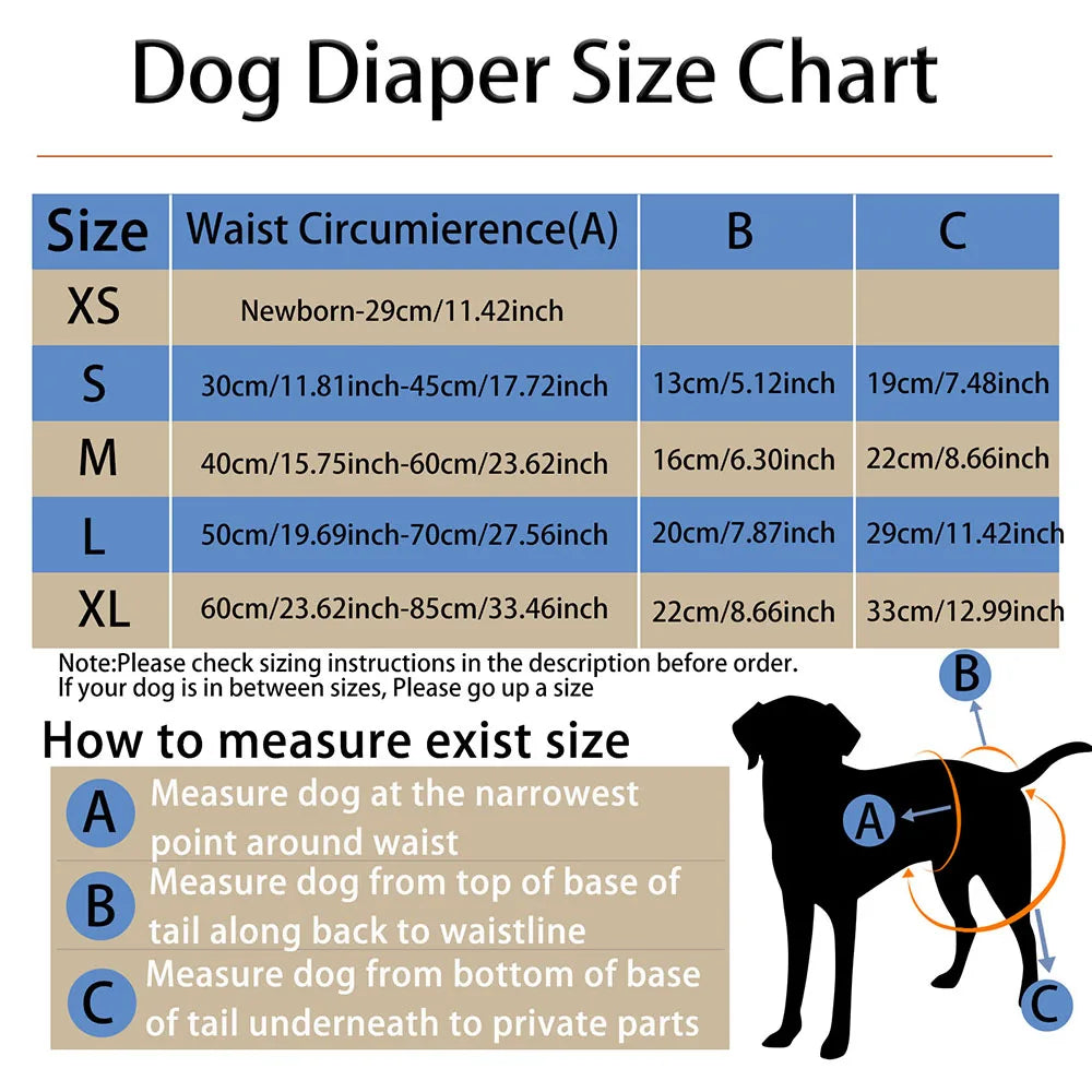 Reusable Dog Diapers for Female Dogs – Leak-Proof Sanitary Pants