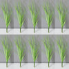 A set of green simulated onion grass garden decorations shown in various close-up views.