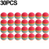 Thirty colorful rainbow EVA rattle balls arranged in a grid.