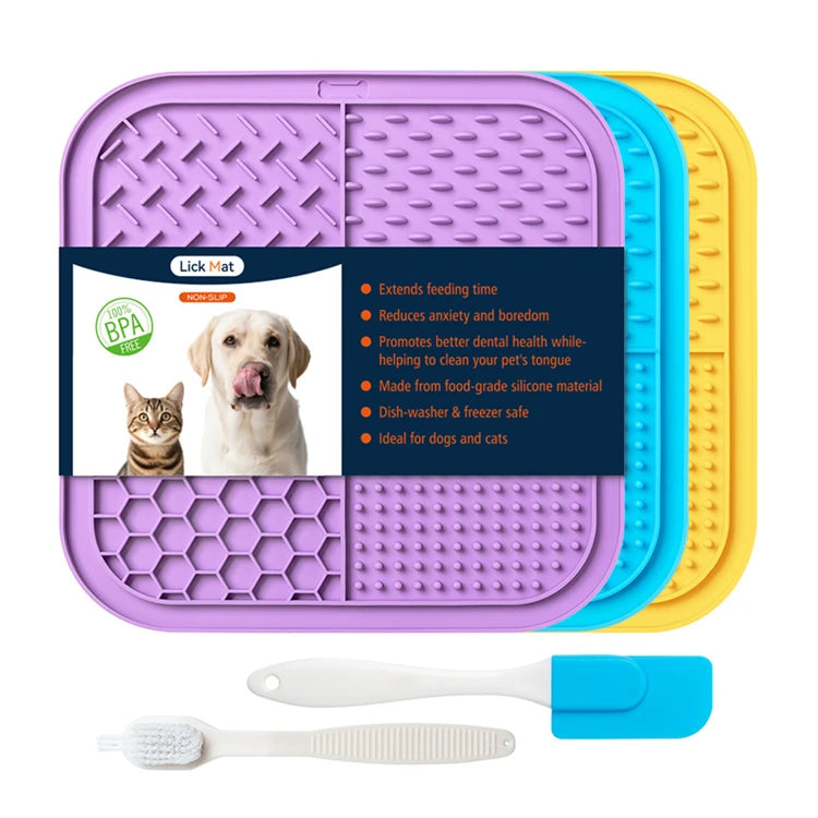 Silicone Lick Mat for Dogs and Cats – Anxiety Relief & Slow Feeding