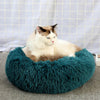 Lit Donut en Peluche Confortable pour Chat