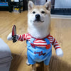 Adjustable Halloween Dog Costume with Foam Knife for Small & Medium Pets