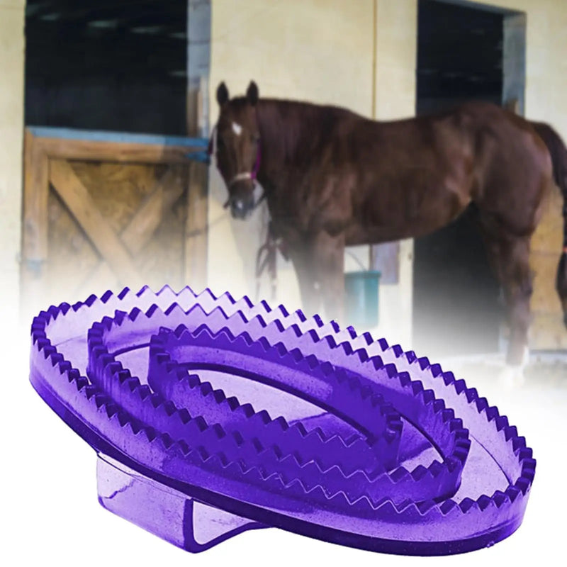 Brosse de toilettage pour cheval à poils souples
