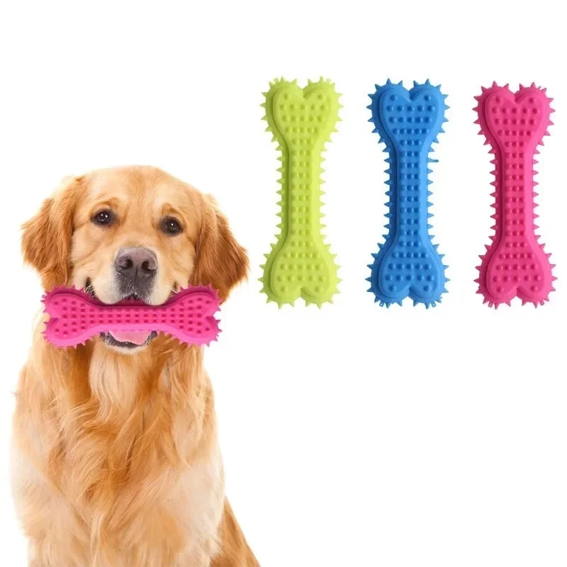 Bone-Shaped Dog Chew Toy for Teeth Cleaning and Training