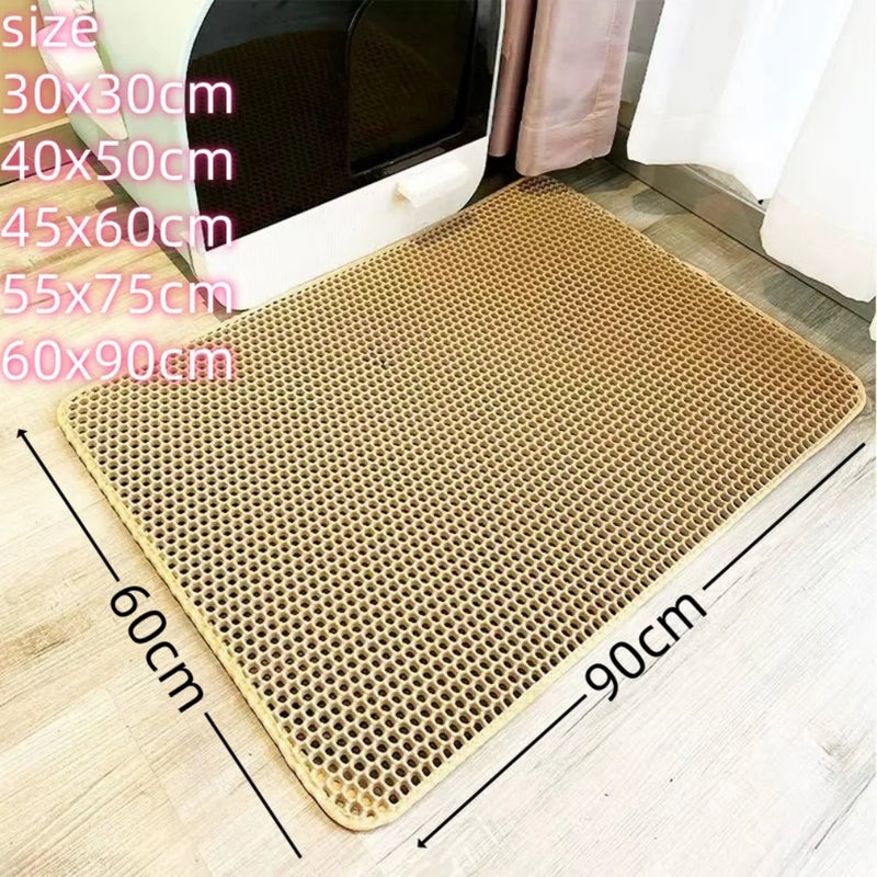 Large EVA Double-Layer Cat Litter Mat Waterproof