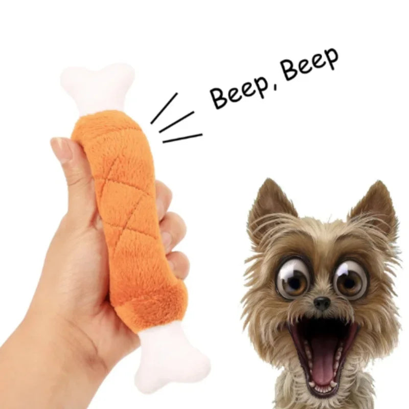 Plush Squeaky Donkey Dog Toy for Teething and Interactive Play
