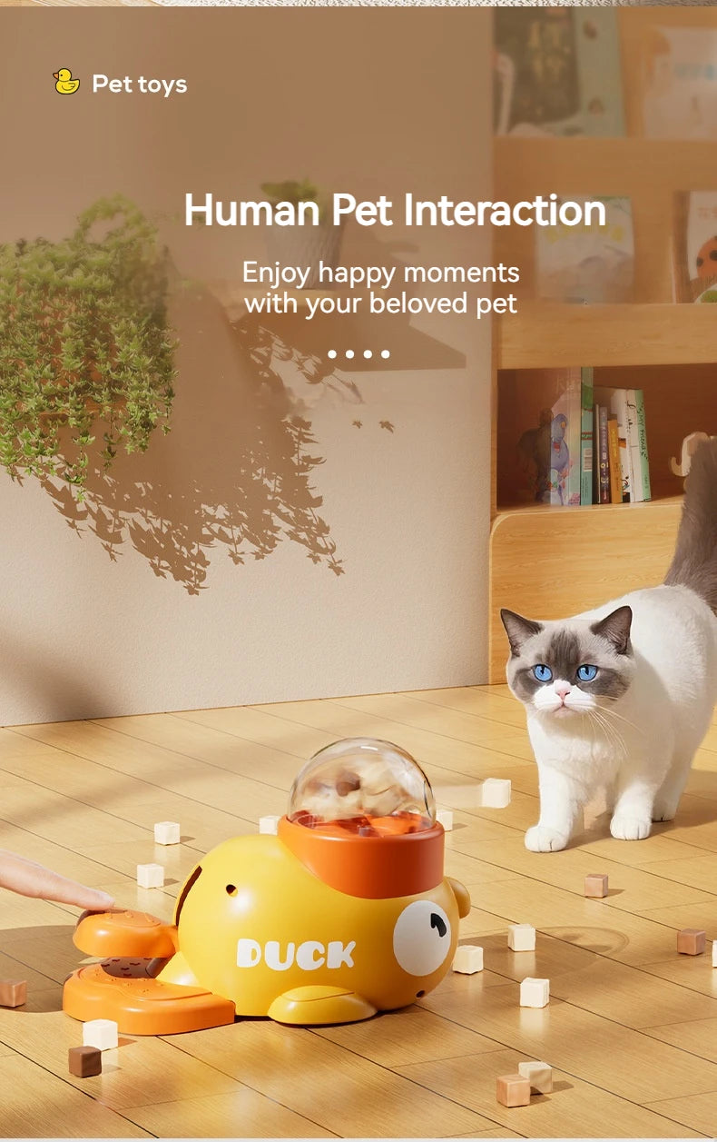 Interactive Duck Treat Dispenser for Cats & Dogs