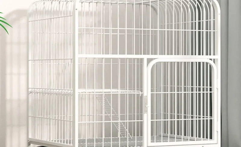 قفص قطط شبكي قابل للفتح مع فيلا مزدوجة