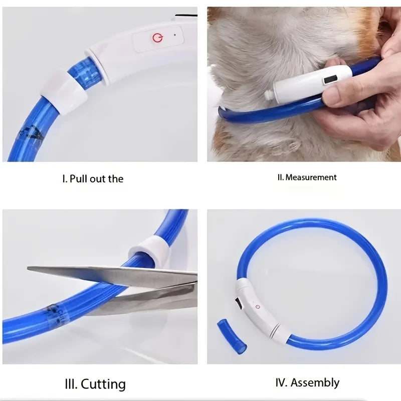 USB-wiederaufladbare LED-Hundehalsband