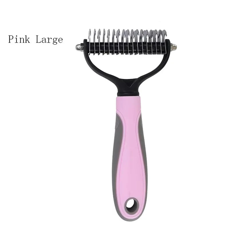 Double-Sided Stainless Steel Dematting Comb for Dogs and Cats