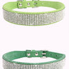Kristall-Straß-Halsband aus Leder