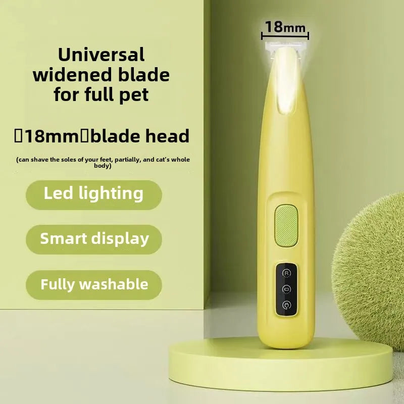 Cordless Waterproof Dog Paw Trimmer with LED Light