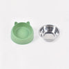 Ergonomic Elevated Cat Bowl with Inclined Stainless Steel Design
