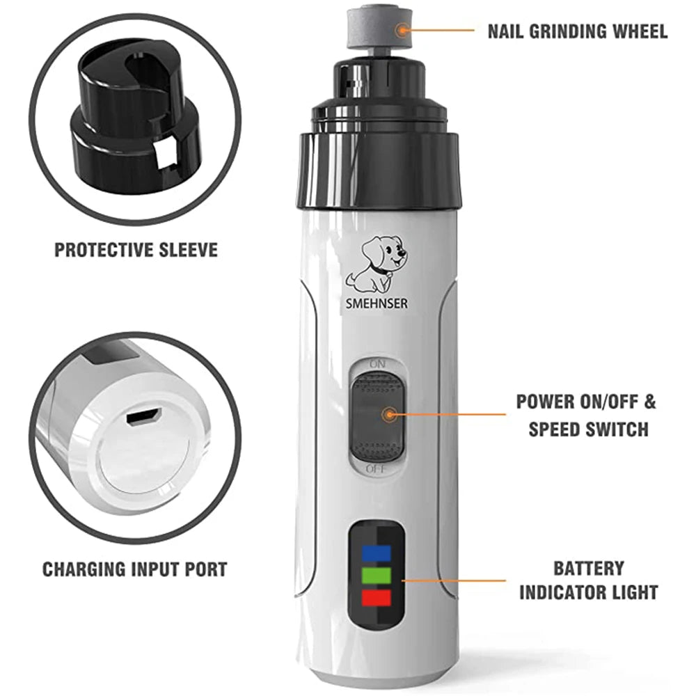 Electric Pet Nail Grinder for Dogs and Cats
