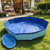 Foldable Dog Bath Tub with Grooming Brush Set