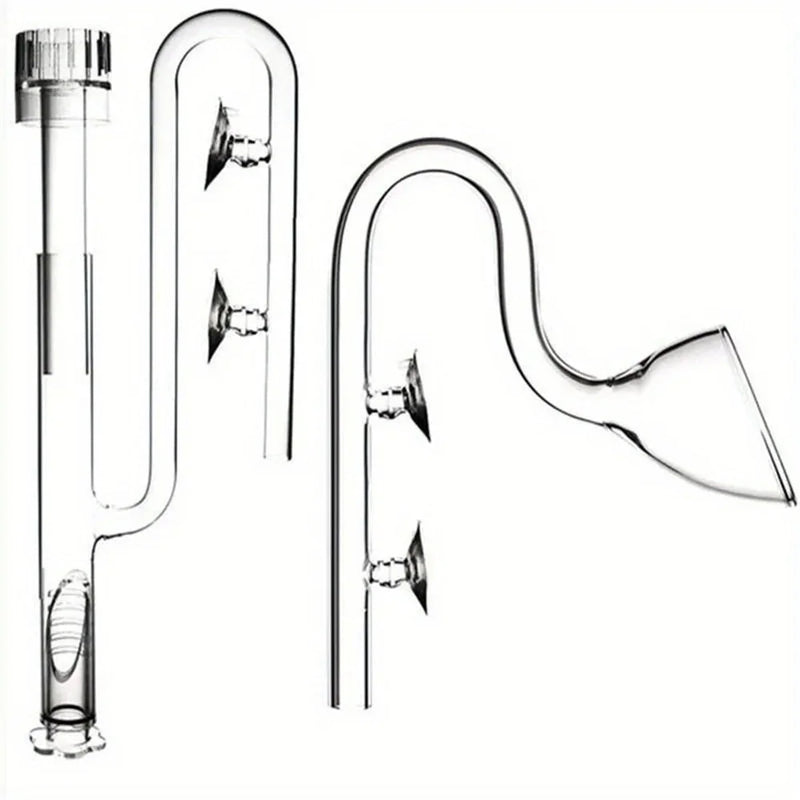Pipe à lily en verre transparent pour la circulation de l'eau