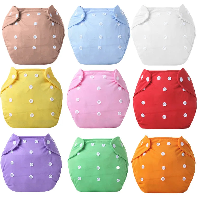 Eco-Friendly Reusable Cotton Cloth Diapers with Adjustable Fit