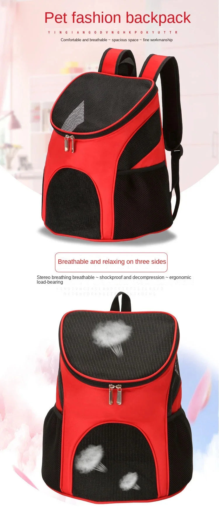 Zusammenklappbarer Katzenrucksack