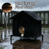 Outdoor Cat House with Heated Insulation and Raised Waterproof Base