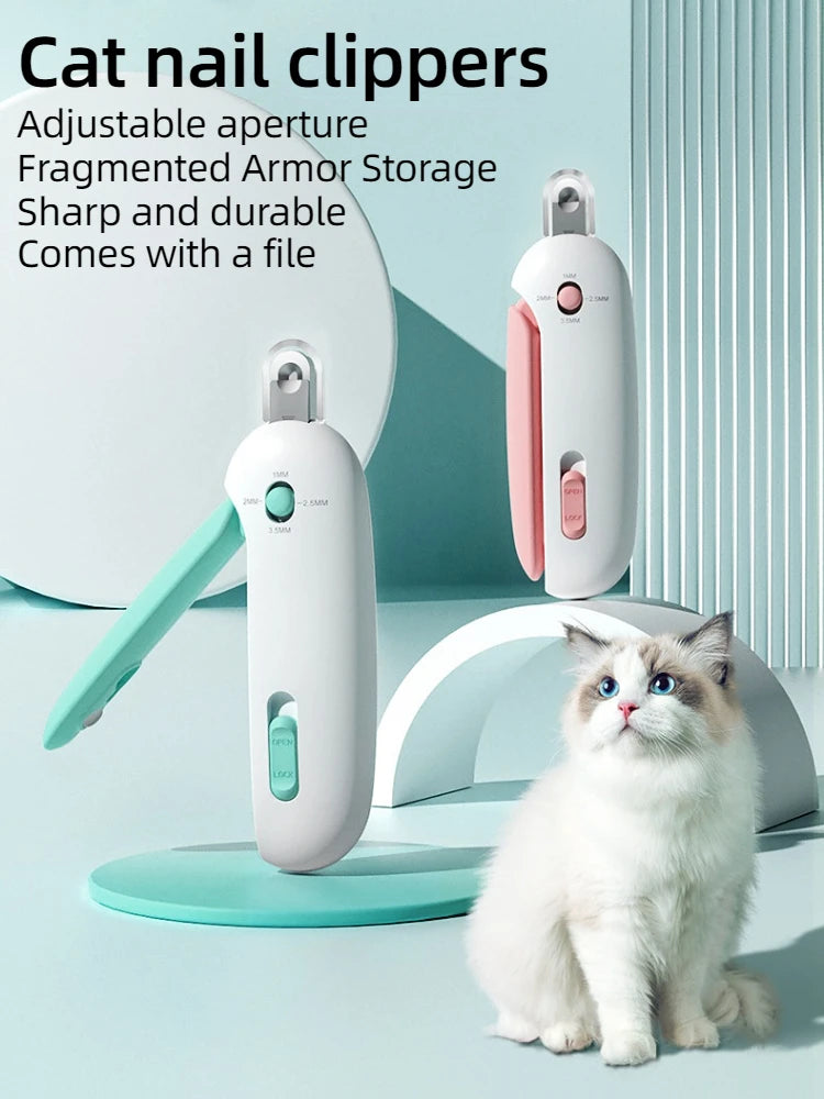 Adjustable Pet Nail Clipper with Anti-Splash Guard and Nail File