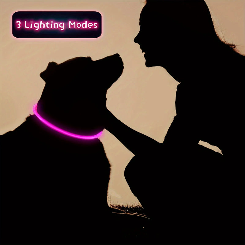 USB-wiederaufladbare LED-Hundehalsband