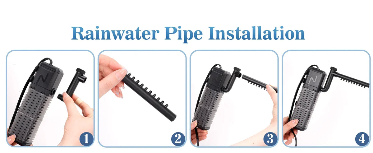 3-in-1 Silent Aquarium Filter with Wave Maker and Oxygenation