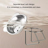Cuenco Elevado de Acero Inoxidable para Gatos con Protector de Cuello Inclinado