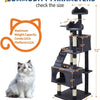 72-Inch Multi-Level Cat Tree with Scratching Posts, Condos & Hammock