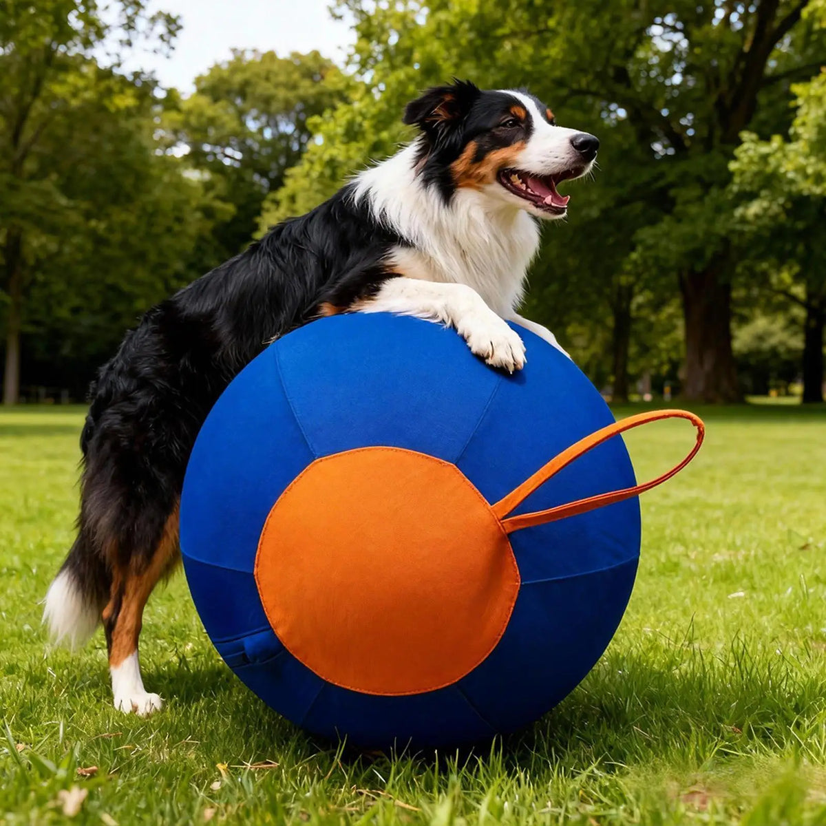 Interactive Large Dog Ball with Wrist Strap