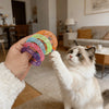 Soft Mesh Tube Cat Donut Toys with Bell - Interactive Chew & Play Set