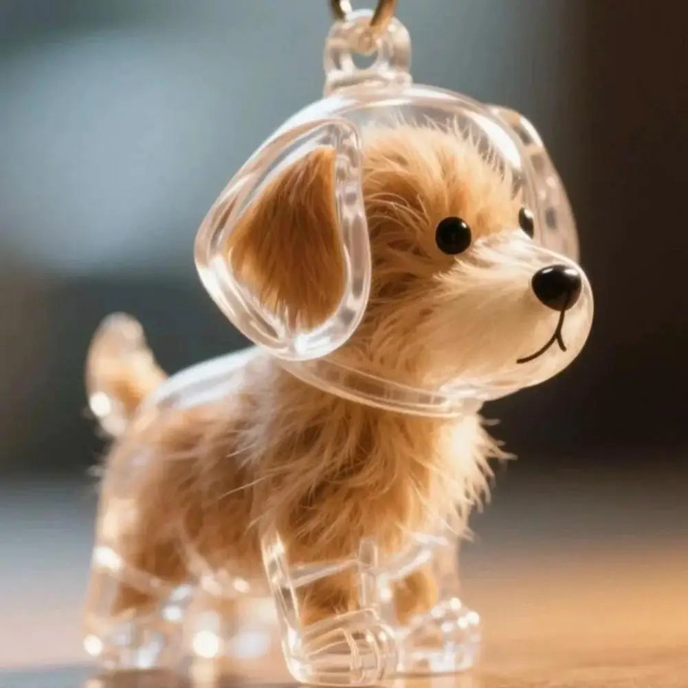 Pet Hair Keepsake Keychain – Memorial Pendant for Dog & Cat Fur