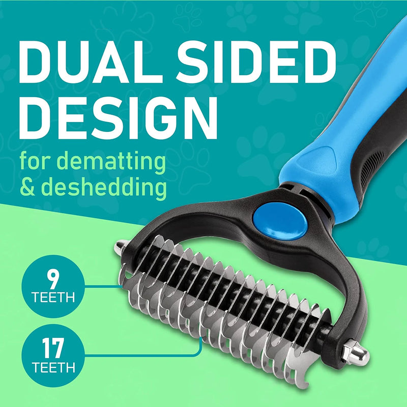 Brosse de toilettage anti-démêlage à double face pour animaux