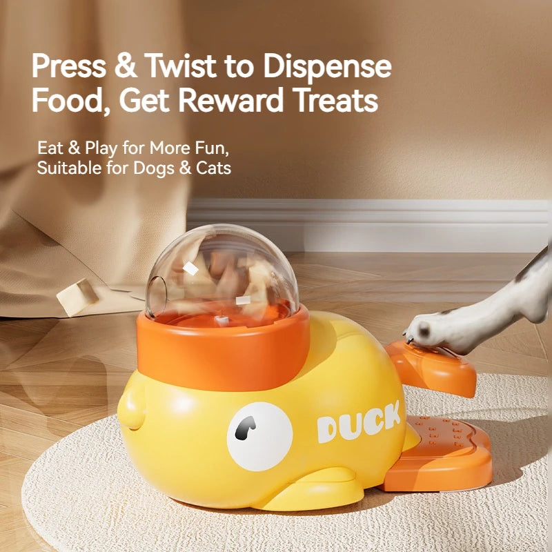 Interactive Duck Treat Dispenser for Cats & Dogs