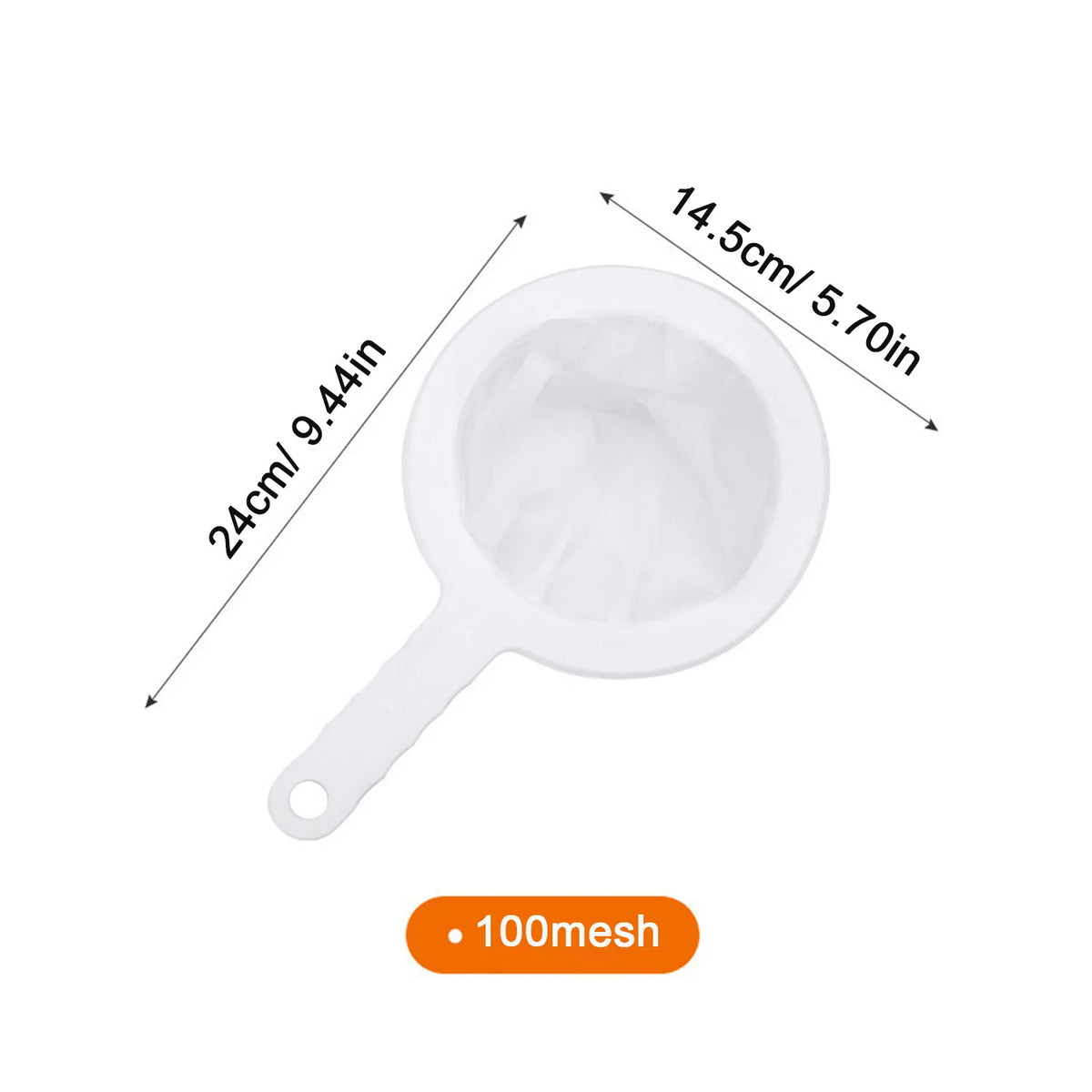 4-Pack Nylon Mesh Strainer Set with Fine Filtering Spoon