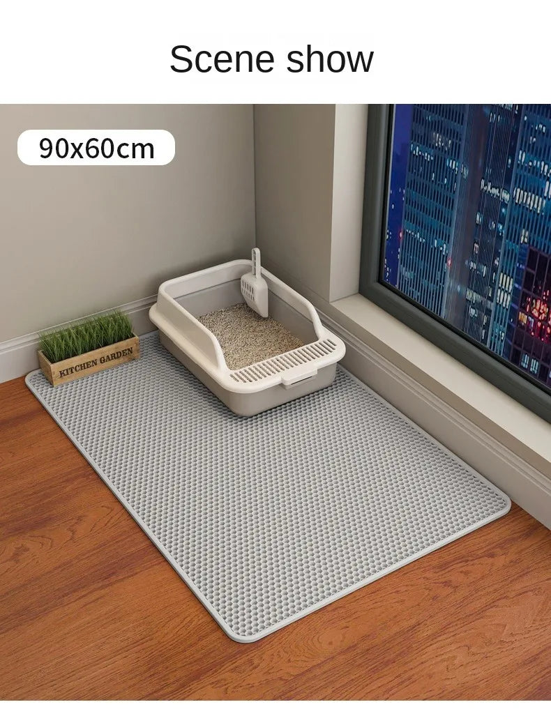 Large EVA Double-Layer Cat Litter Mat Waterproof