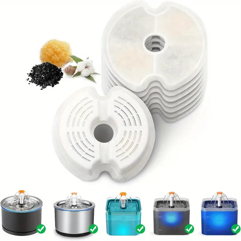 Replacement Carbon Filters for Cat Water Dispensers (8-Pack)