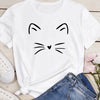 Women Kawaii Cats Print Summer Cartoon T Shirt