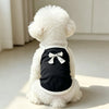 Ribbed Sleeveless Pet Vest with Bow Knot for Small Dogs and Cats