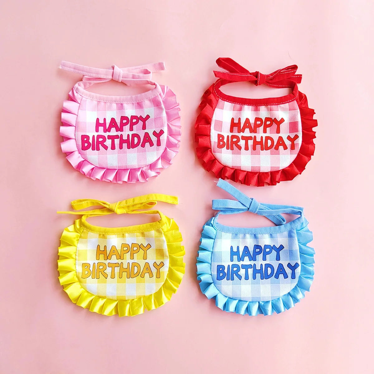 Happy Birthday Pet Party Hat and Bib Set