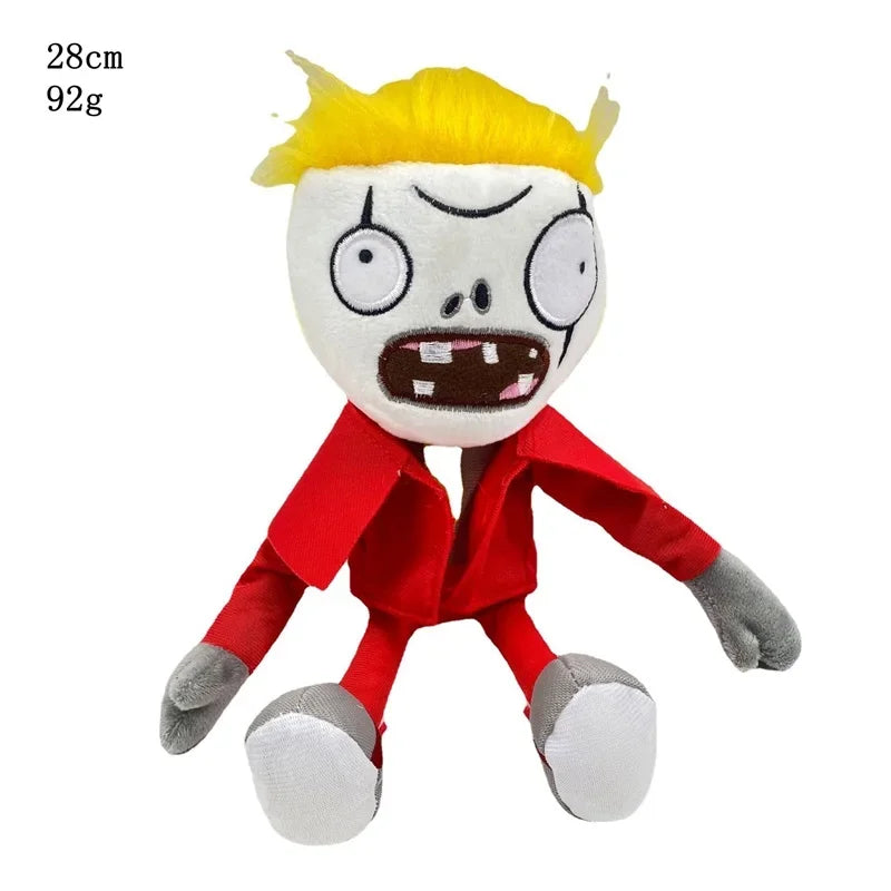 A plush toy of the Plants vs. Zombies Gargantuar with a yellow head and red body.