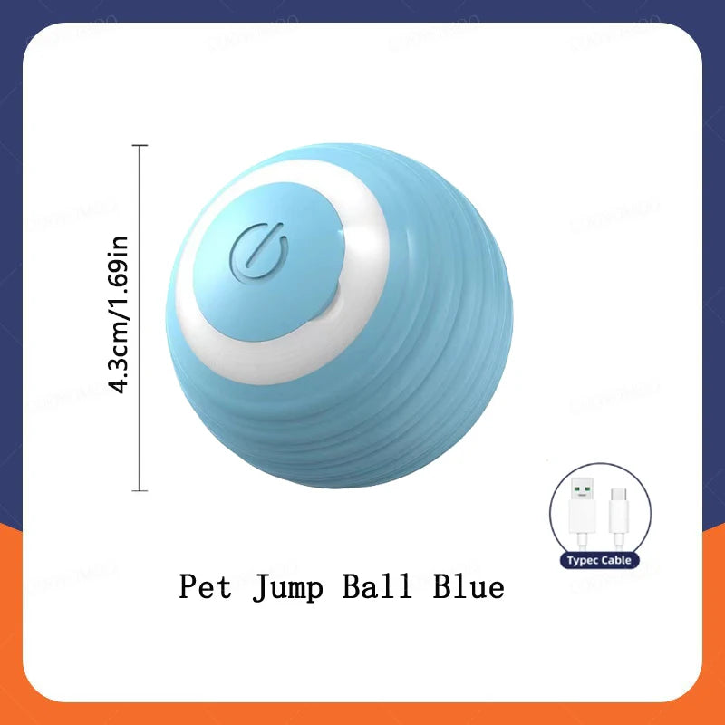 Blaues Hundespielball mit weißer Oberseite, gezeigt vor weißem Hintergrund.