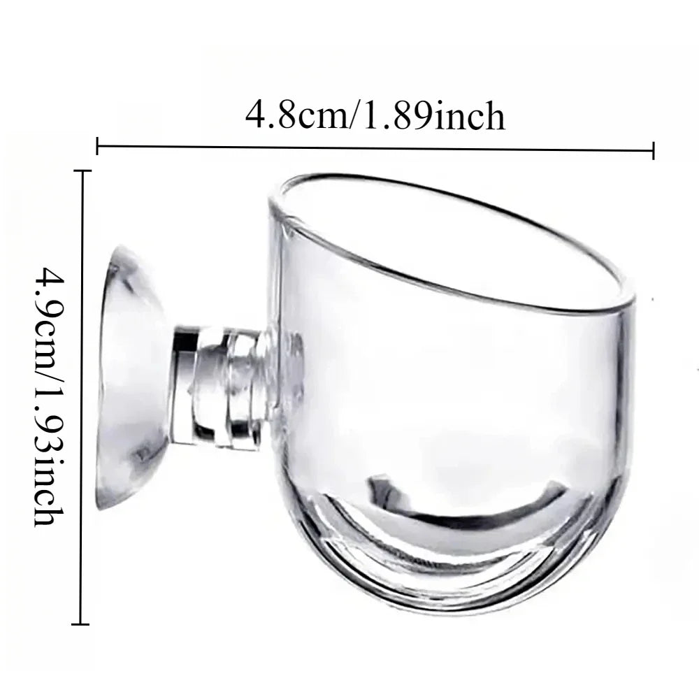 Clear acrylic plant holder with a small glass tube for aquarium plants.