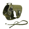Tactical Dog Harness with MOLLE Pouches and Collar Set