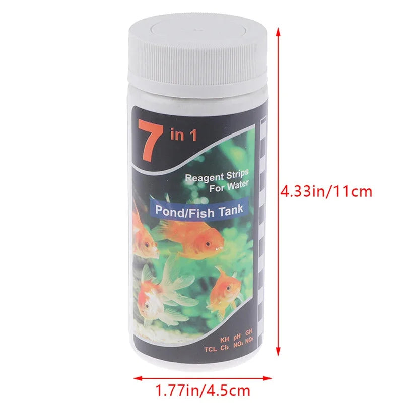 Bandelettes de Test d'Eau pour Aquarium 7-en-1
