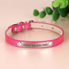 Individuell gravierte Leder-Hundehalsband mit ID-Tag