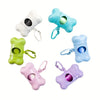 Bone-Shaped Pet Waste Bag Dispenser with Clip