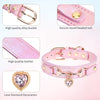 Rhinestone Heart Charm Color-Changing Dog Collar