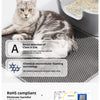 Waterproof Double-Layer Cat Litter Mat with Non-Slip Base