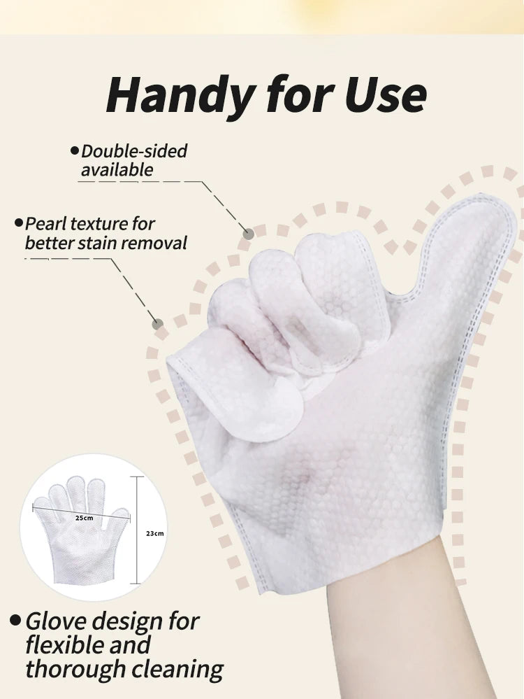 Pet Cleaning Gloves with Deodorizing Wipes (20-Pack)