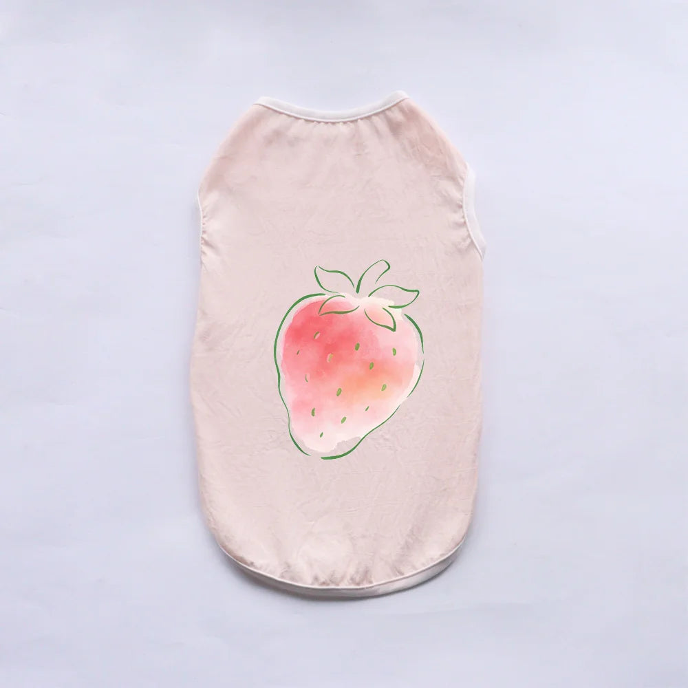 Breathable Fruit Print Pet Vest for Small Dogs and Cats